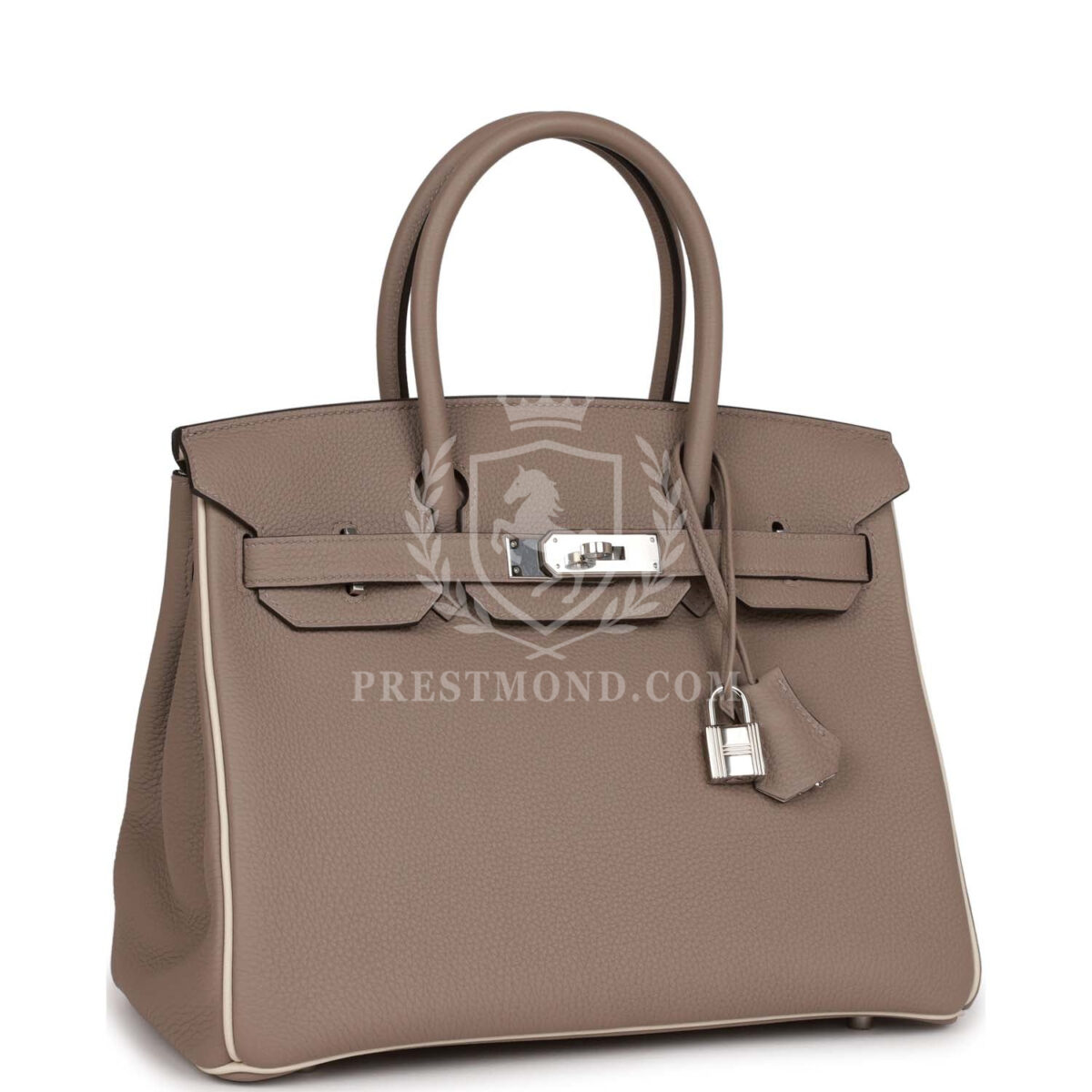 Hermes Special Order (HSS) Birkin 30 Gris Tourterelle and Craie Togo PHW — изображение 2