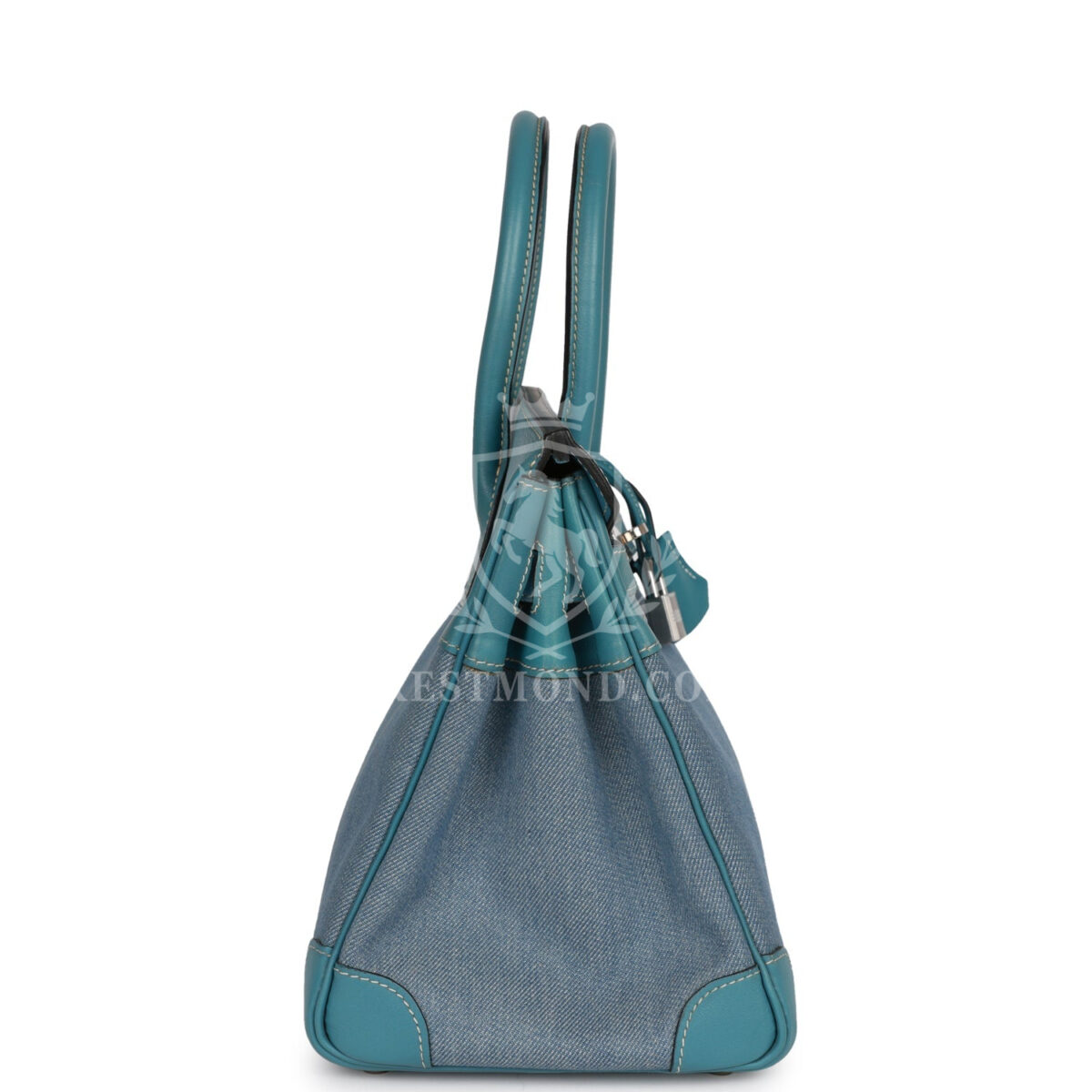 Vintage Hermes Birkin 30 Blue Jean Gulliver and Denim PHW — изображение 3