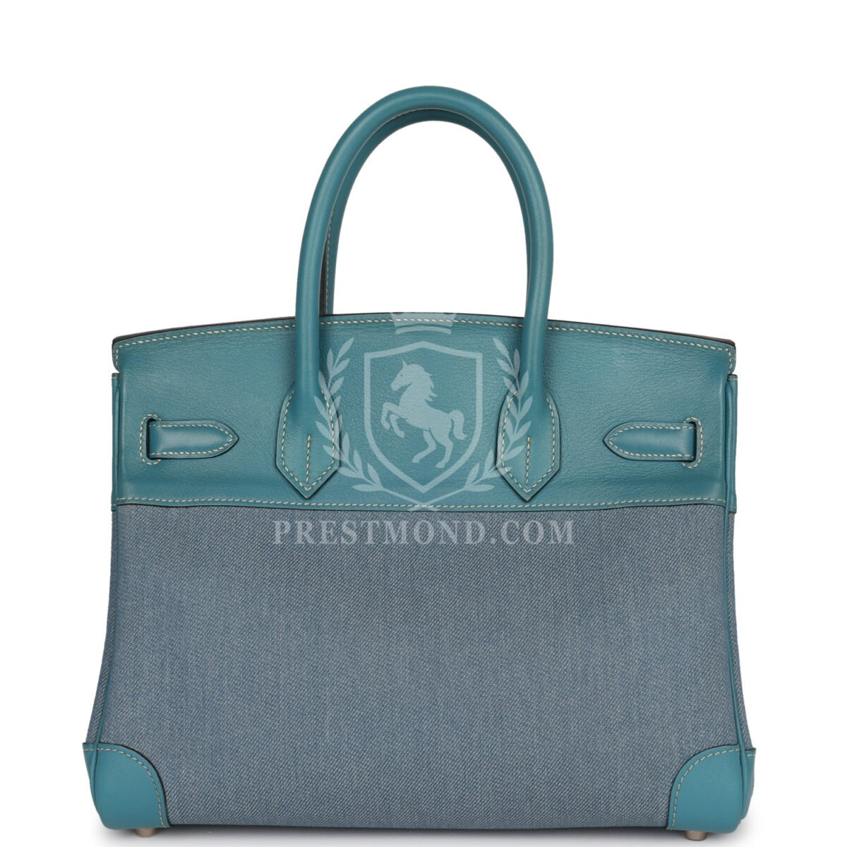 Vintage Hermes Birkin 30 Blue Jean Gulliver and Denim PHW — изображение 4