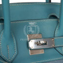 Vintage Hermes Birkin 30 Blue Jean Gulliver and Denim PHW