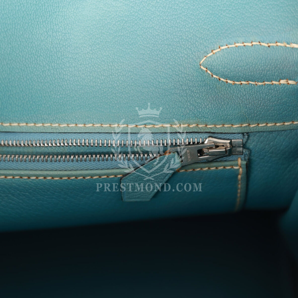 Vintage Hermes Birkin 30 Blue Jean Gulliver and Denim PHW — изображение 9