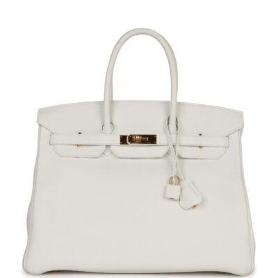 Hermes Birkin 35 White Clemence GHW