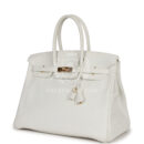 Hermes Birkin 35 White Clemence GHW