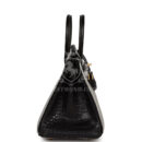 Hermes Special Order (HSS) Birkin 25 Gris Perle and Black Matte Alligator Mississippienis Brushed GHW
