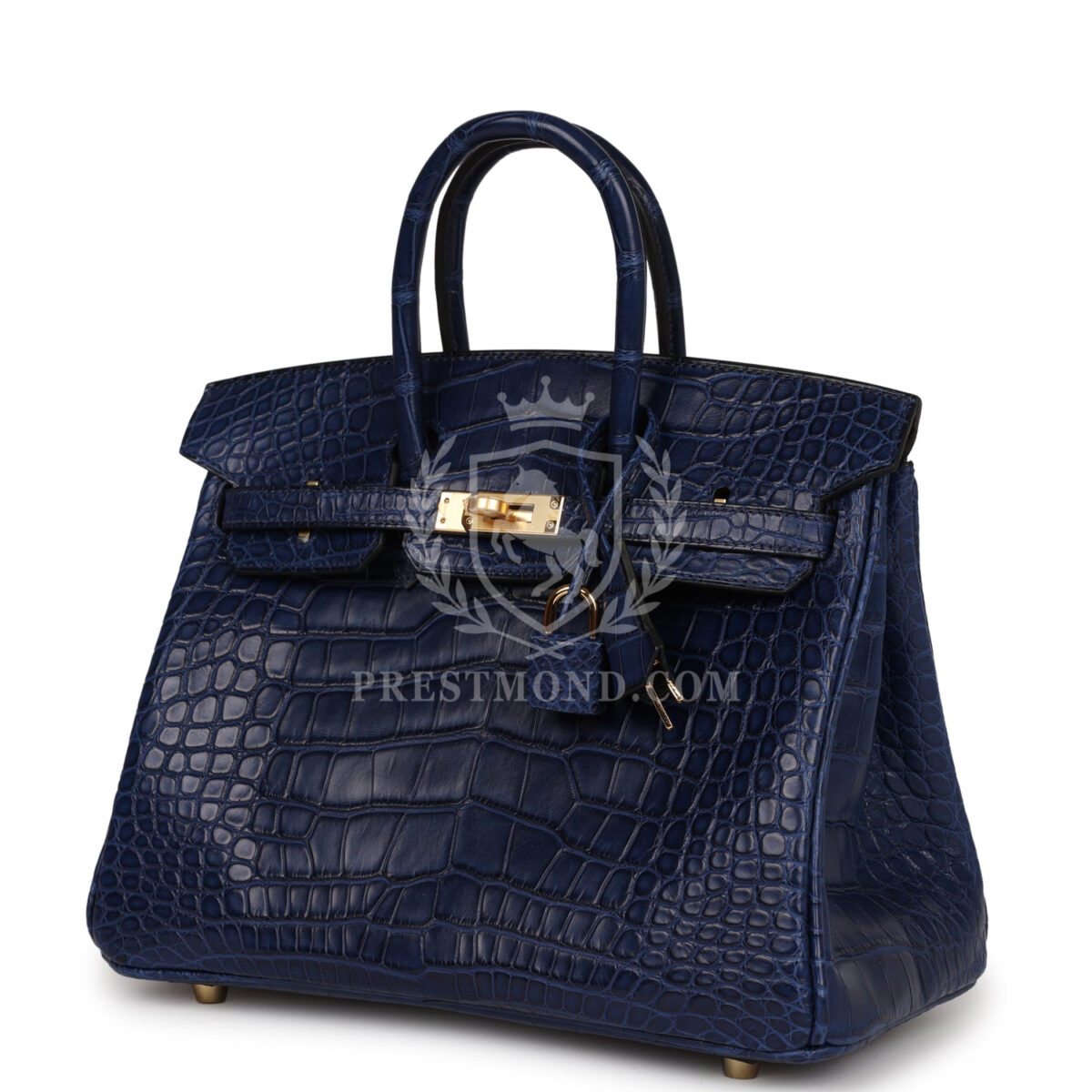 Hermes Birkin 25 Bleu Saphir Matte Alligator GHW — изображение 5