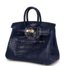 Hermes Birkin 25 Bleu Saphir Matte Alligator GHW