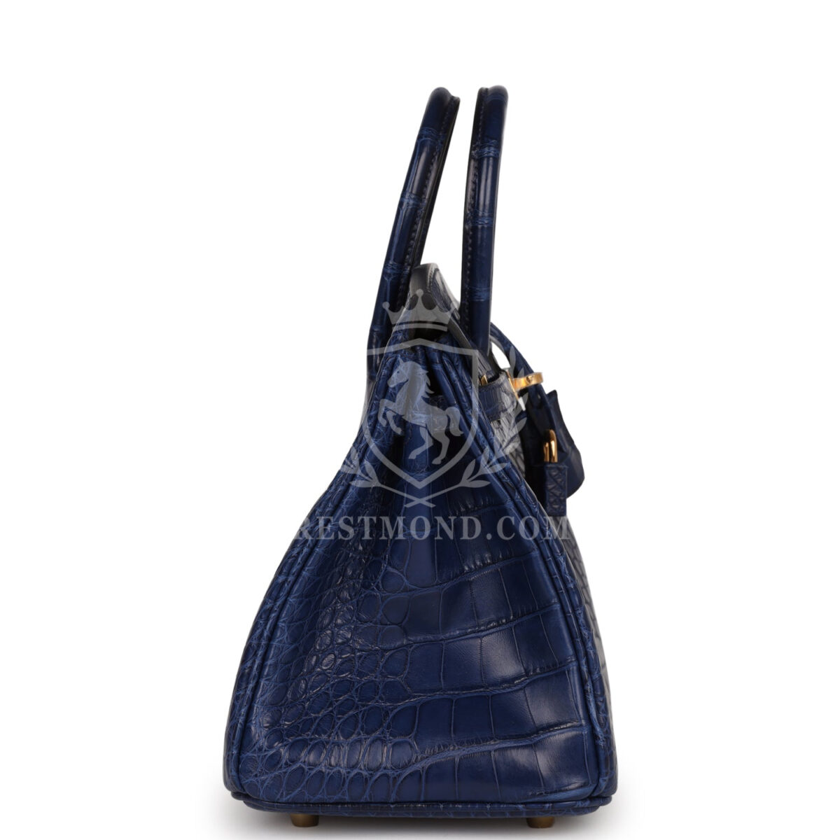 Hermes Birkin 25 Bleu Saphir Matte Alligator GHW — изображение 3