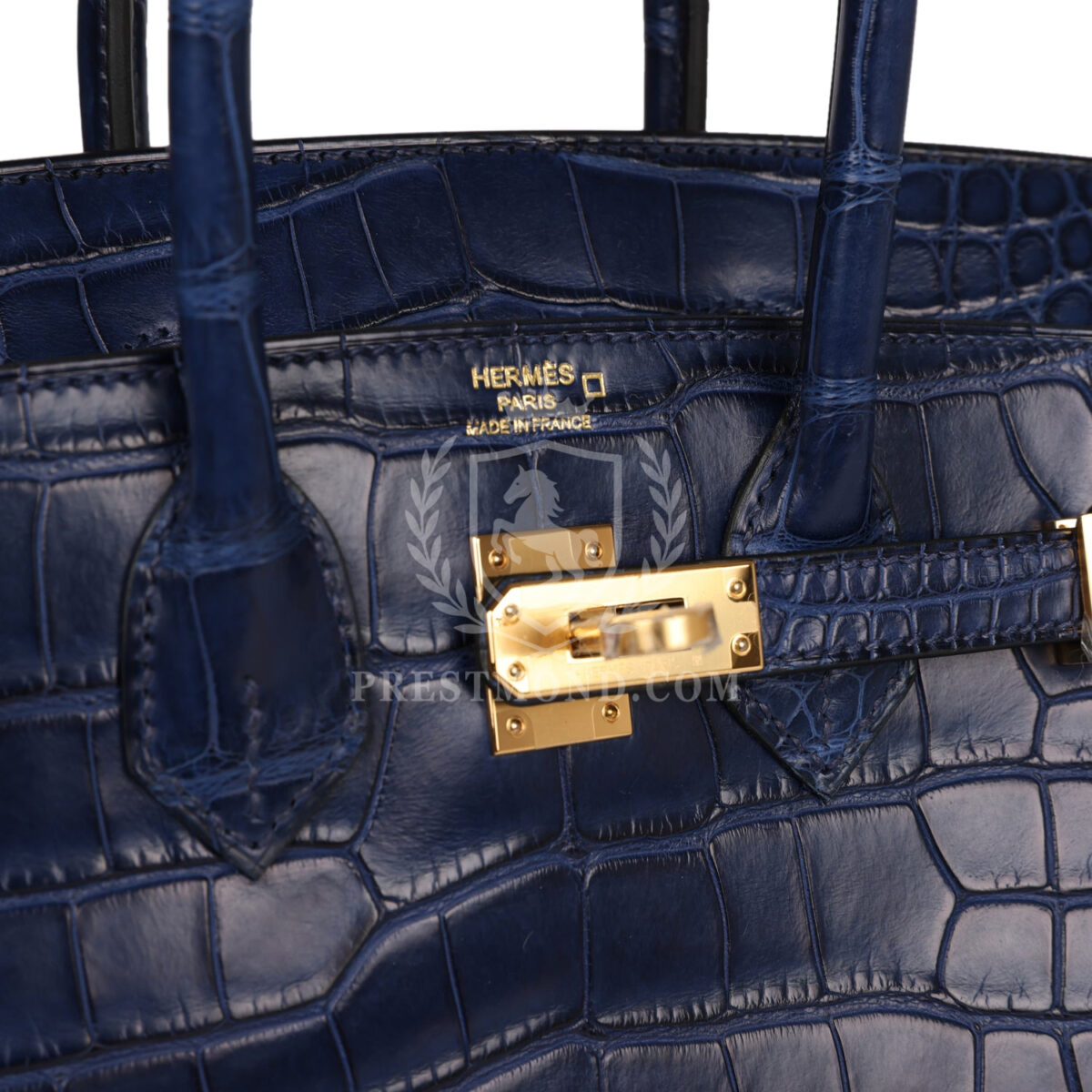 Hermes Birkin 25 Bleu Saphir Matte Alligator GHW — изображение 7