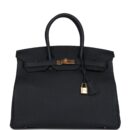 Hermes Birkin 35 Black Togo Rose GHW