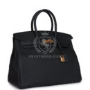 Hermes Birkin 35 Black Togo Rose GHW