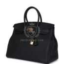 Hermes Birkin 35 Black Togo Rose GHW