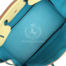 Hermes Special Order (HSS) Birkin 35 Jaune Poussin and Bleu Paradise Togo Brushed GHW