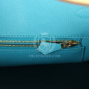 Hermes Special Order (HSS) Birkin 35 Jaune Poussin and Bleu Paradise Togo Brushed GHW