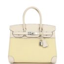 Hermes Birkin 30 Nata Swift and Jaune Poussin Toile H Canvas PHW