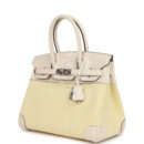 Hermes Birkin 30 Nata Swift and Jaune Poussin Toile H Canvas PHW