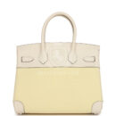 Hermes Birkin 30 Nata Swift and Jaune Poussin Toile H Canvas PHW
