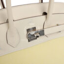 Hermes Birkin 30 Nata Swift and Jaune Poussin Toile H Canvas PHW