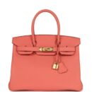 Hermes Special Order (HSS) Birkin 30 Rose Candy Togo GHW