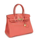 Hermes Special Order (HSS) Birkin 30 Rose Candy Togo GHW