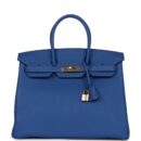Hermes Birkin 35 Bleu Royal Togo GHW
