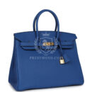 Hermes Birkin 35 Bleu Royal Togo GHW