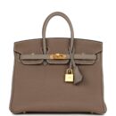 Hermes Special Order (HSS) Birkin 25 Etoupe and Etain Togo Brushed GHW