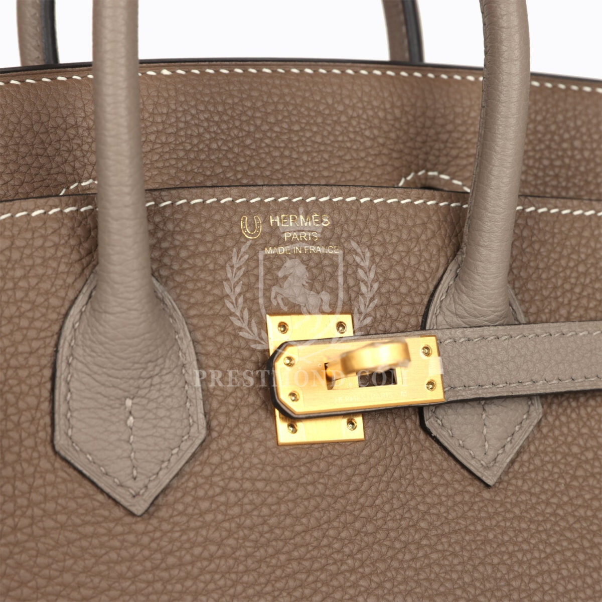 Hermes Special Order (HSS) Birkin 25 Etoupe and Etain Togo Brushed GHW — изображение 7