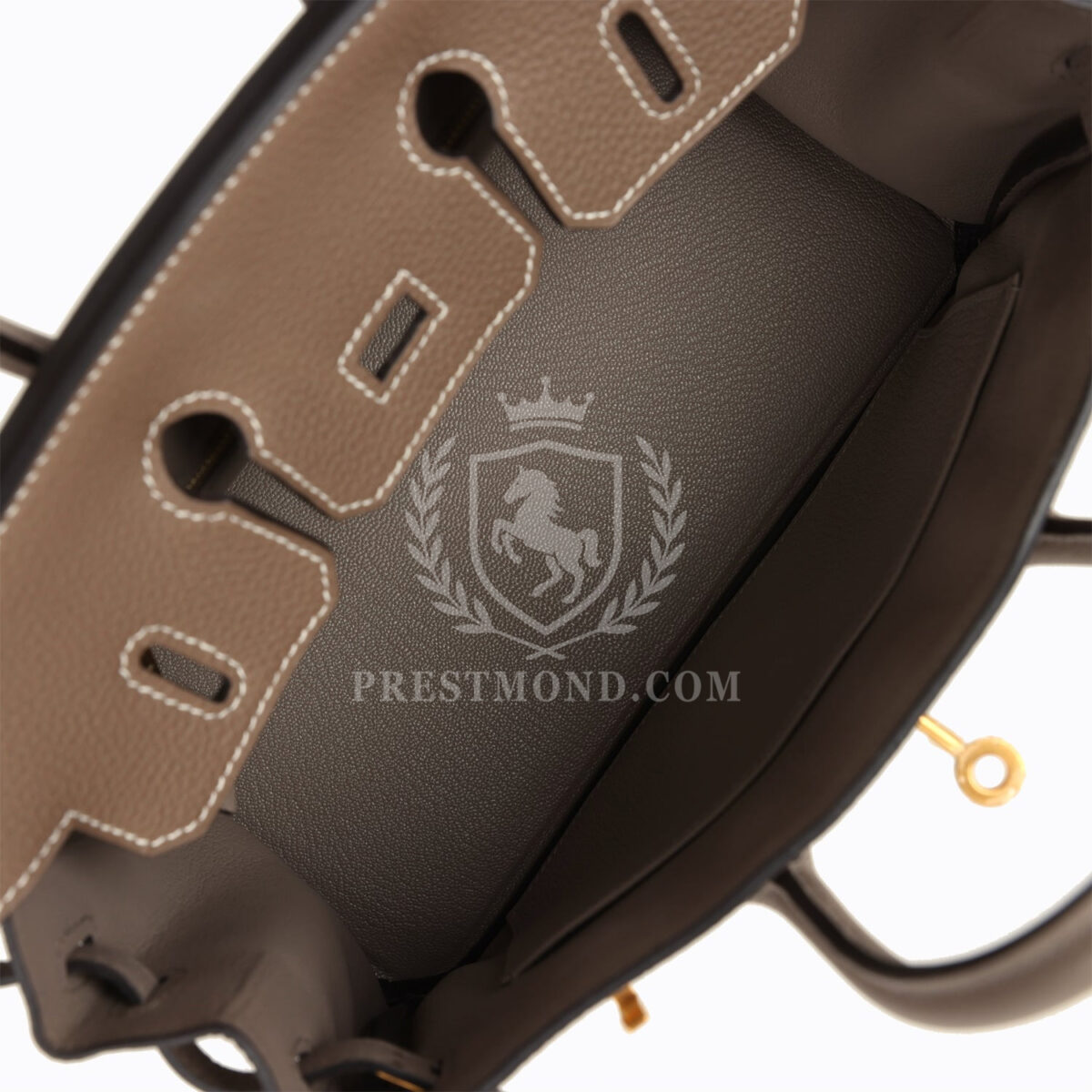 Hermes Special Order (HSS) Birkin 25 Etoupe and Etain Togo Brushed GHW — изображение 8