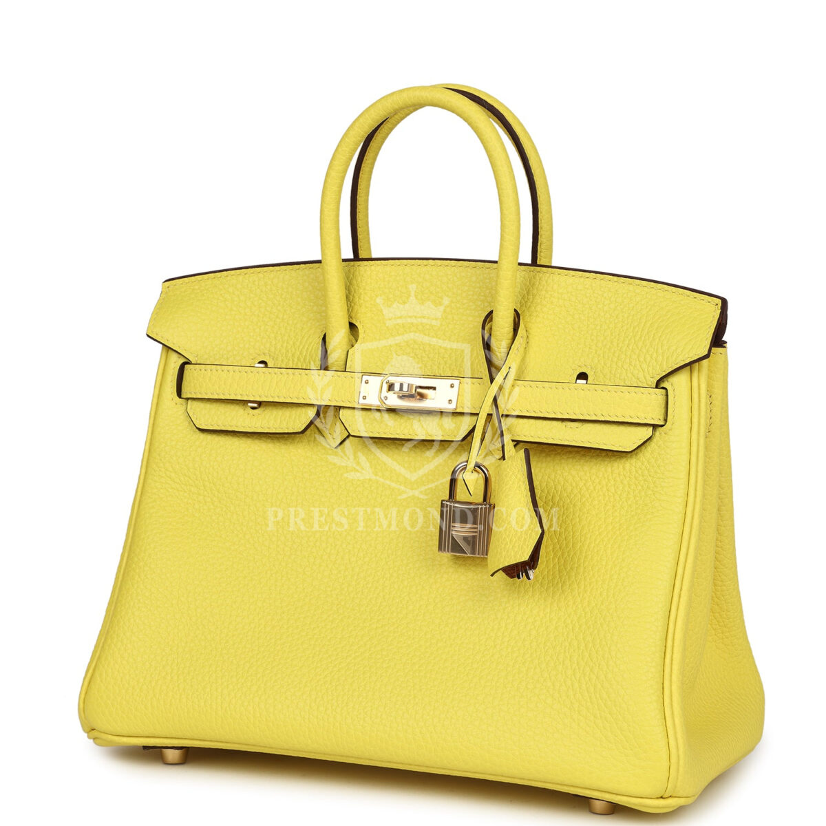 Hermes Special Order (HSS) Birkin 25 Lime Verso Clemence PBHW — изображение 5