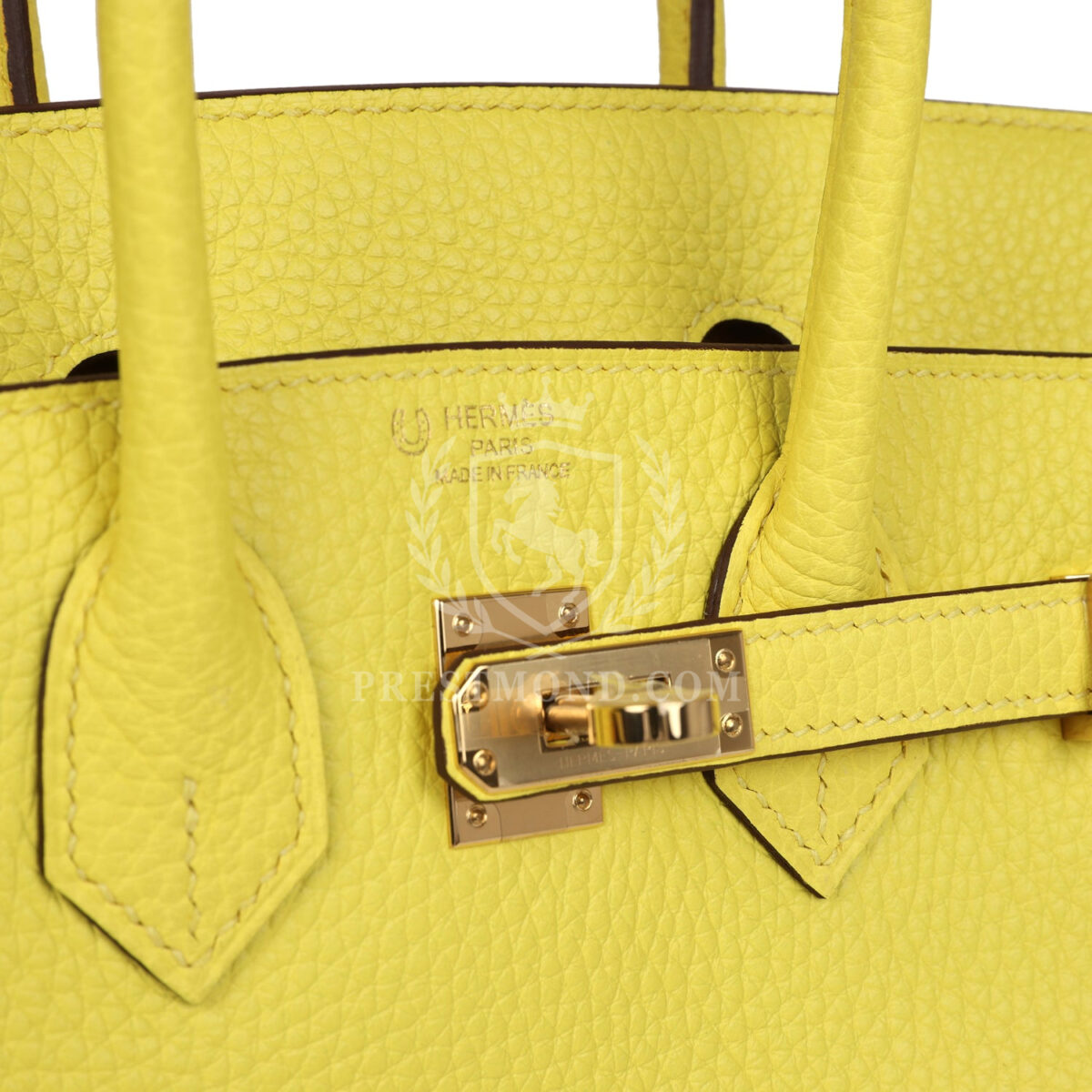 Hermes Special Order (HSS) Birkin 25 Lime Verso Clemence PBHW — изображение 7