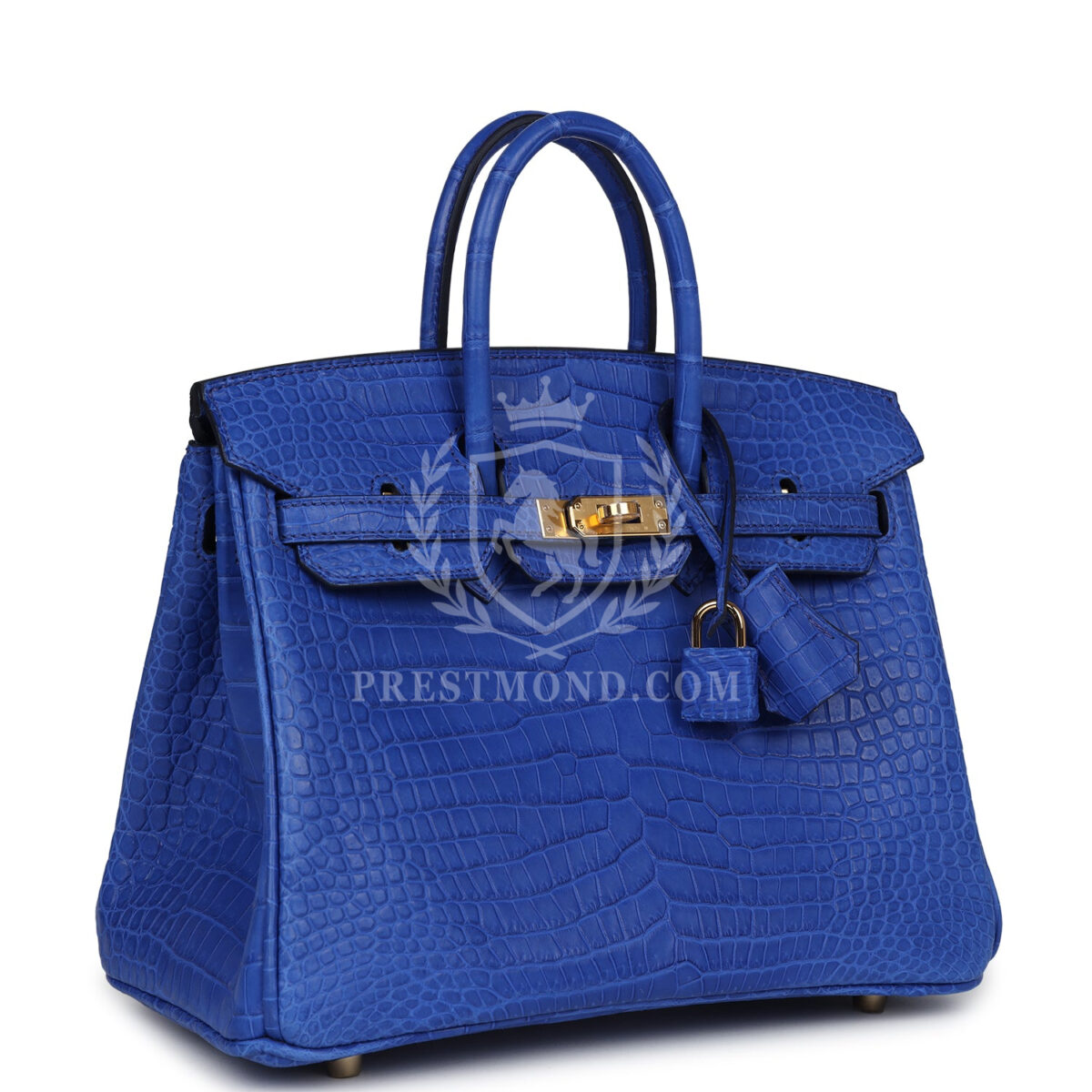 Hermes Birkin 25 Bleu Royal Matte Porosus Crocodile GHW — изображение 2