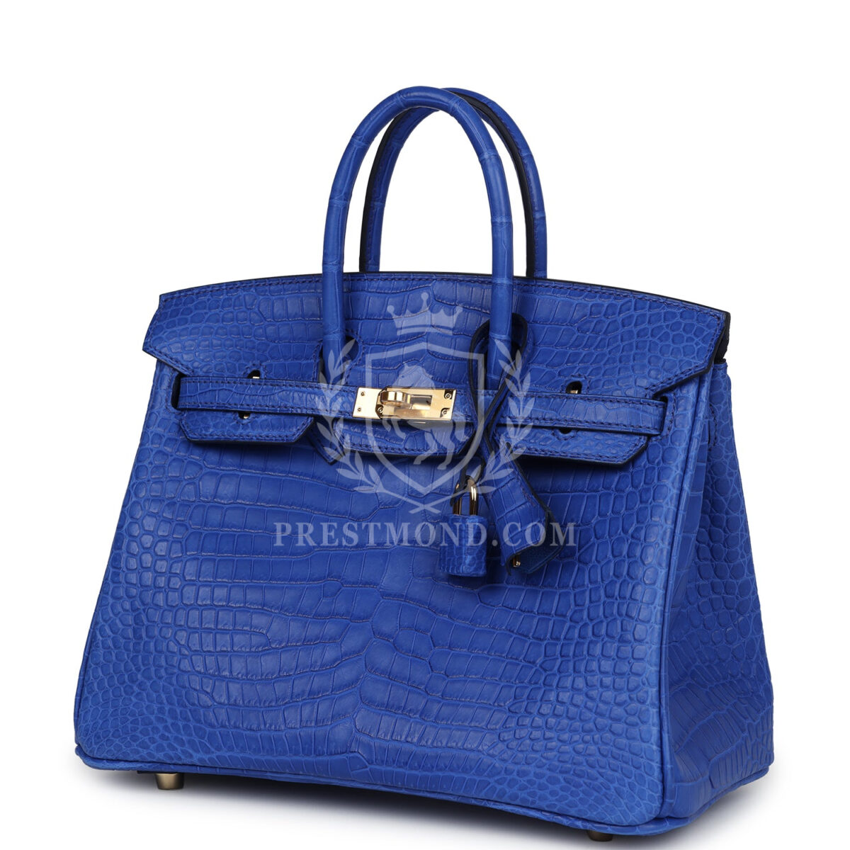 Hermes Birkin 25 Bleu Royal Matte Porosus Crocodile GHW — изображение 5