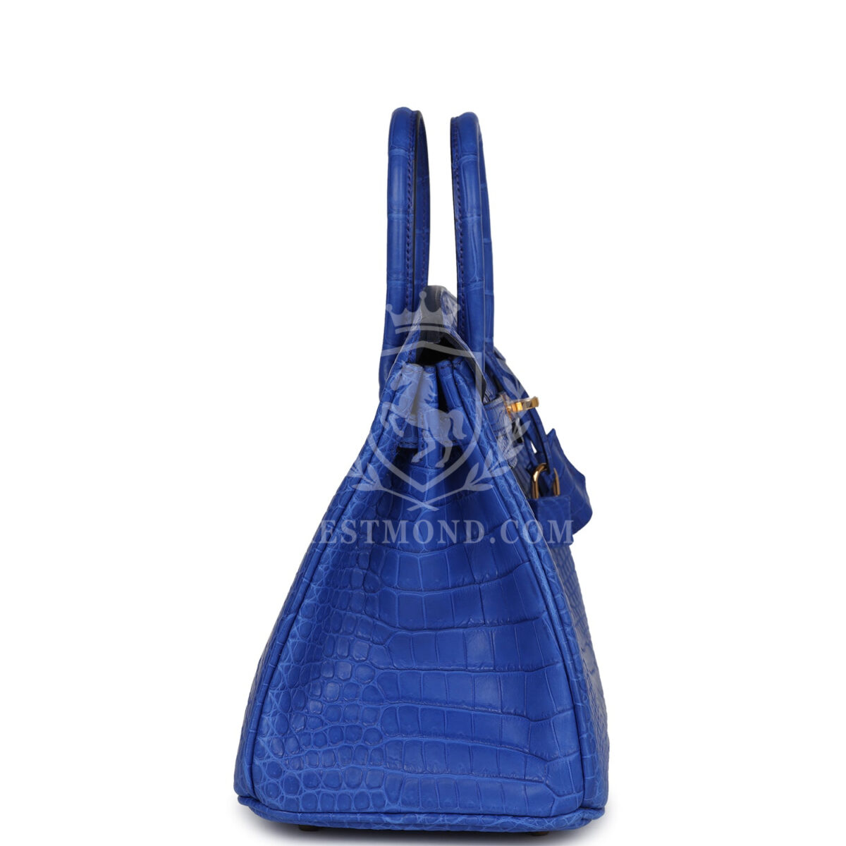 Hermes Birkin 25 Bleu Royal Matte Porosus Crocodile GHW — изображение 3