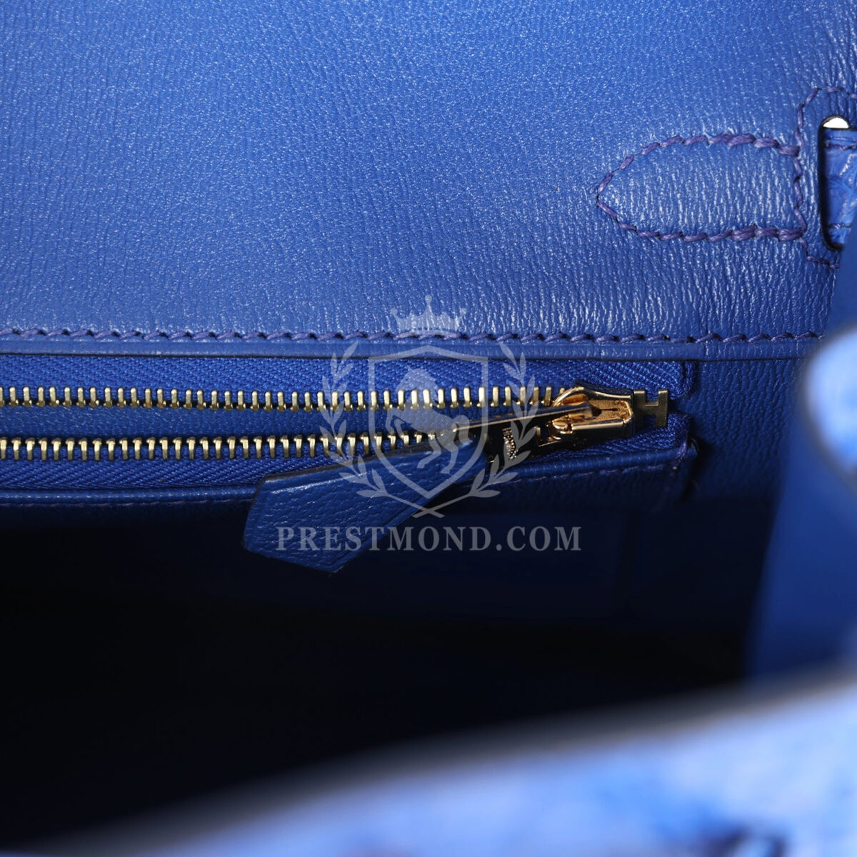 Hermes Birkin 25 Bleu Royal Matte Porosus Crocodile GHW — изображение 9