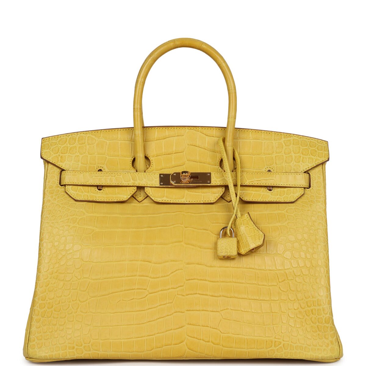 Hermes Birkin 35 Mimosa Matte Porosus Crocodile GHW