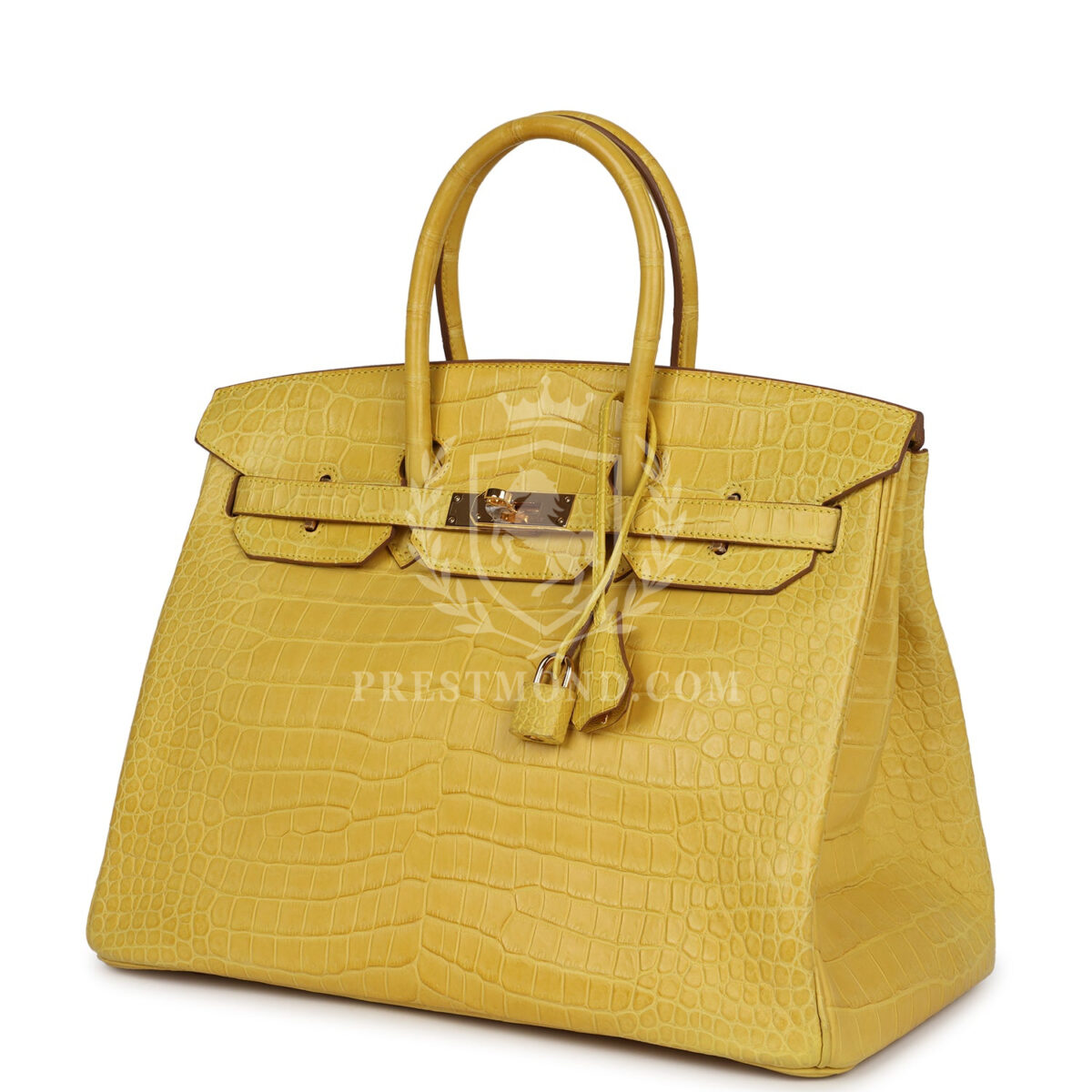 Hermes Birkin 35 Mimosa Matte Porosus Crocodile GHW — изображение 5