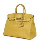 Hermes Birkin 35 Mimosa Matte Porosus Crocodile GHW