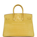 Hermes Birkin 35 Mimosa Matte Porosus Crocodile GHW