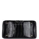 Vintage Hermes Birkin 35 Black Shiny Porosus Crocodile GHW