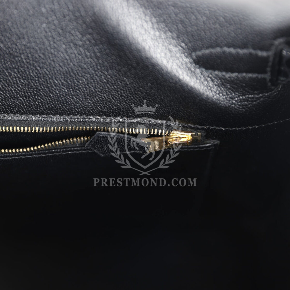 Vintage Hermes Birkin 35 Black Shiny Porosus Crocodile GHW — изображение 9