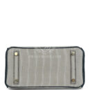Hermes Special Order (HSS) Birkin 25 Gris Perle and Vert Rousseau Matte Alligator Brushed GHW
