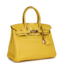 Hermes Birkin 30 Jaune de Naples Novillo GHW