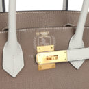 Hermes Special Order (HSS) Birkin 30 Etoupe and Gris Perle Chevre Brushed GHW