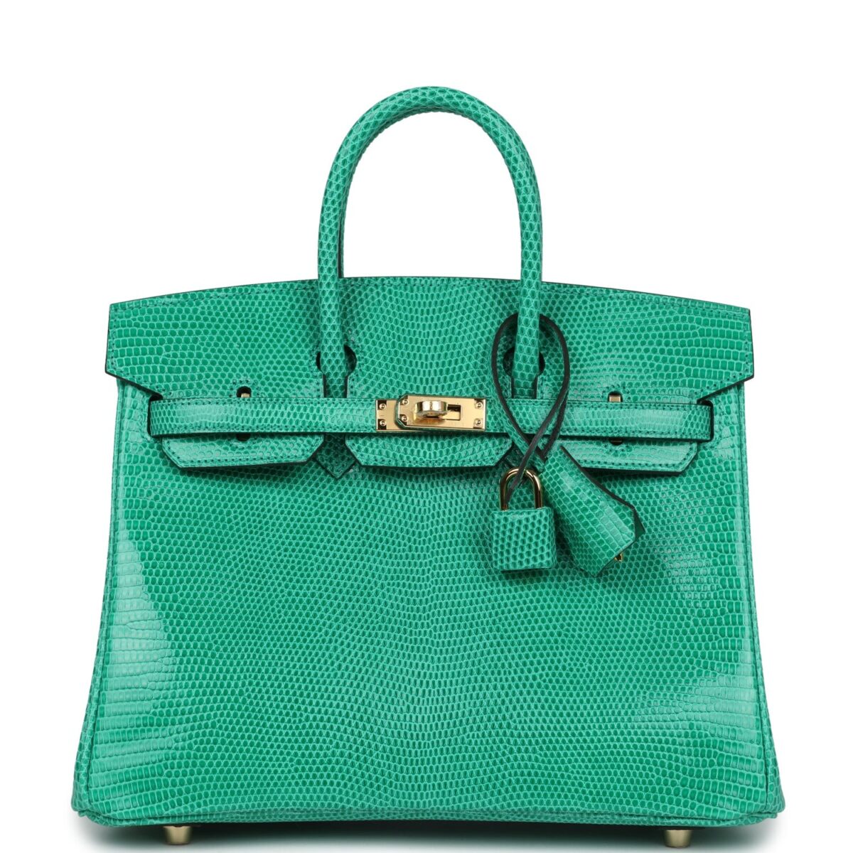 Hermes Birkin 25 Menthe Varanus Niloticus Lizard GHW