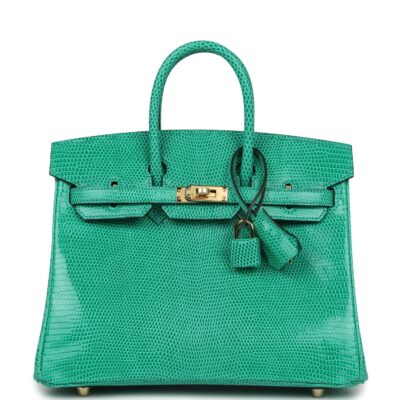 Hermes Birkin 25 Menthe Varanus Niloticus Lizard GHW
