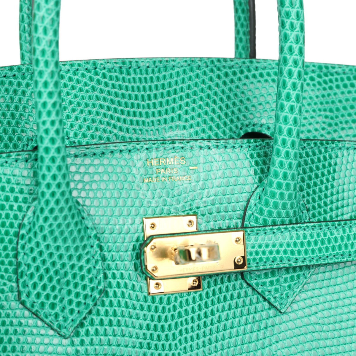 Hermes Birkin 25 Menthe Varanus Niloticus Lizard GHW — изображение 7