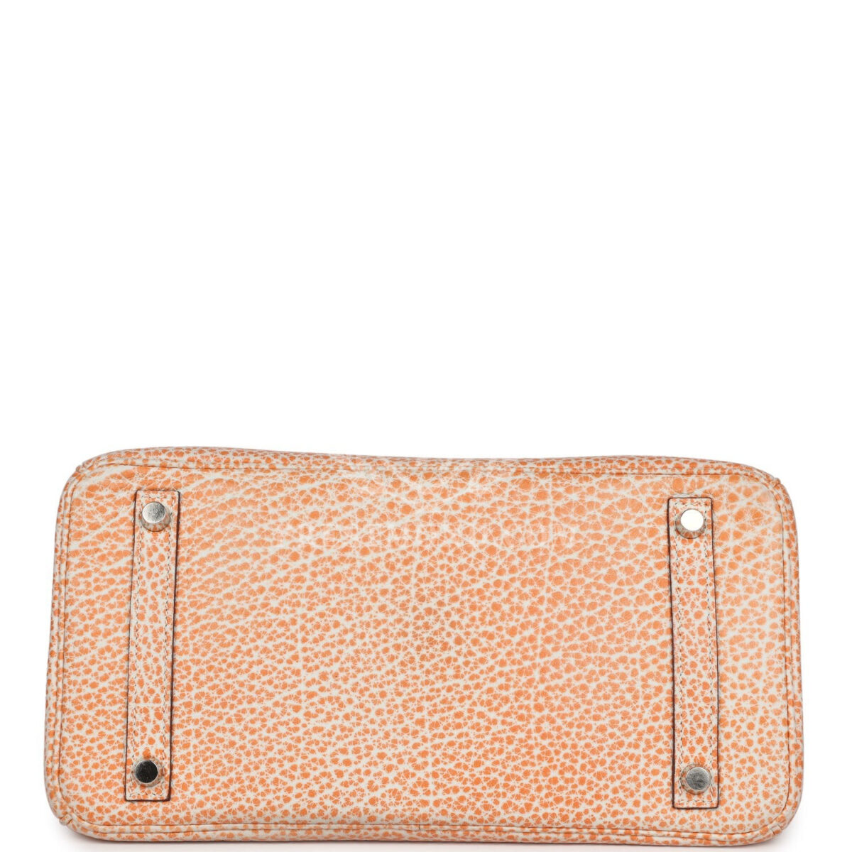 Vintage Hermes Birkin 30 Orange Dalmatian Buffalo PHW — изображение 6