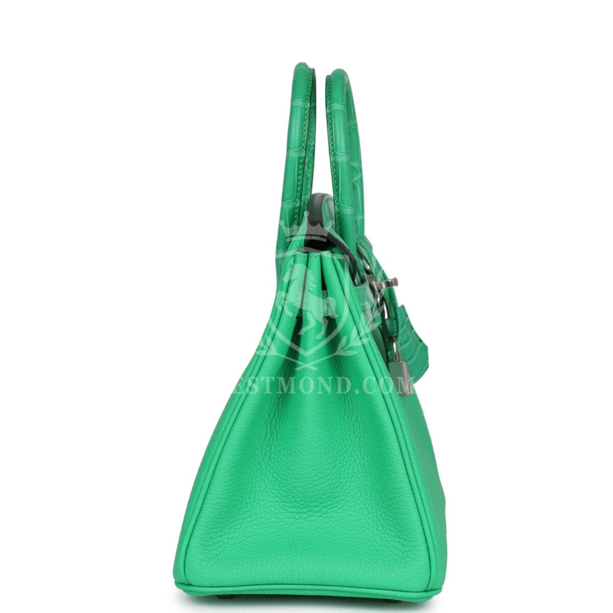 Hermes Birkin 25 Vert Comics Togo and Matte Alligator Touch PHW — изображение 3