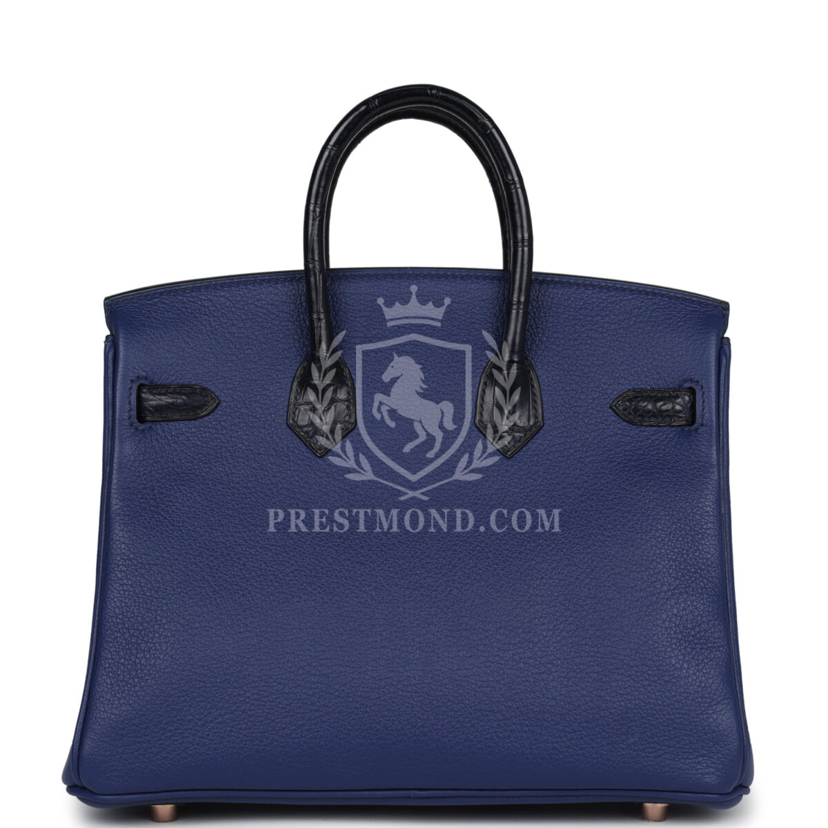 Hermes Birkin 25 Bleu Saphir Taurillion Novillo and Bleu Marine Matte Alligator Touch Rose GHW — изображение 4