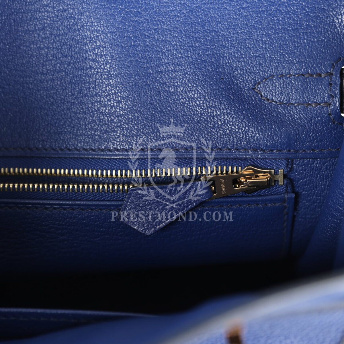 Hermes Birkin 25 Bleu Saphir Taurillion Novillo and Bleu Marine Matte Alligator Touch Rose GHW — изображение 9
